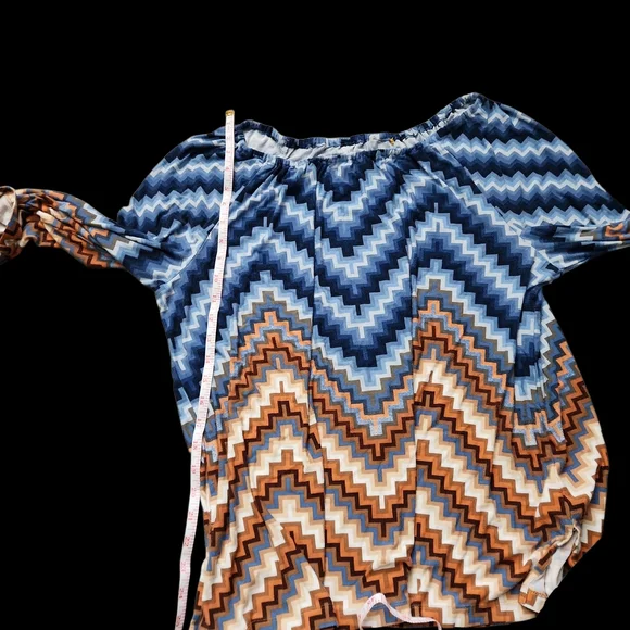 Ruby Rd large Chevron Patterned Women's Top - Picture 8 of 10